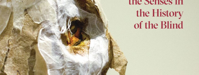 Picture shows the catalog cover illustrated with a profile, close-up of Teresa Jaynes’s Gift #1, a brown and white paper owl. Text in red letters is printed to the upper right of the image of the owl. Text reads: Common Touch [next line] The Arts of the Senses in the History of the Blind. [end of description]